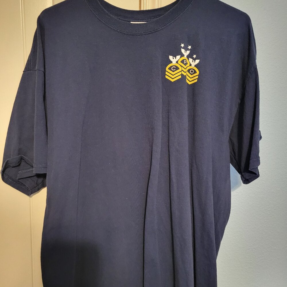 US NAVY Men's XL Shirt Chiefs CPO Graphic Print Double side